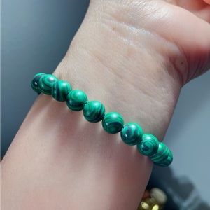 Natural Stone Malachite Crystal Healing Bracelets 8mm